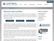 Tablet Screenshot of lapinlawoffices.com